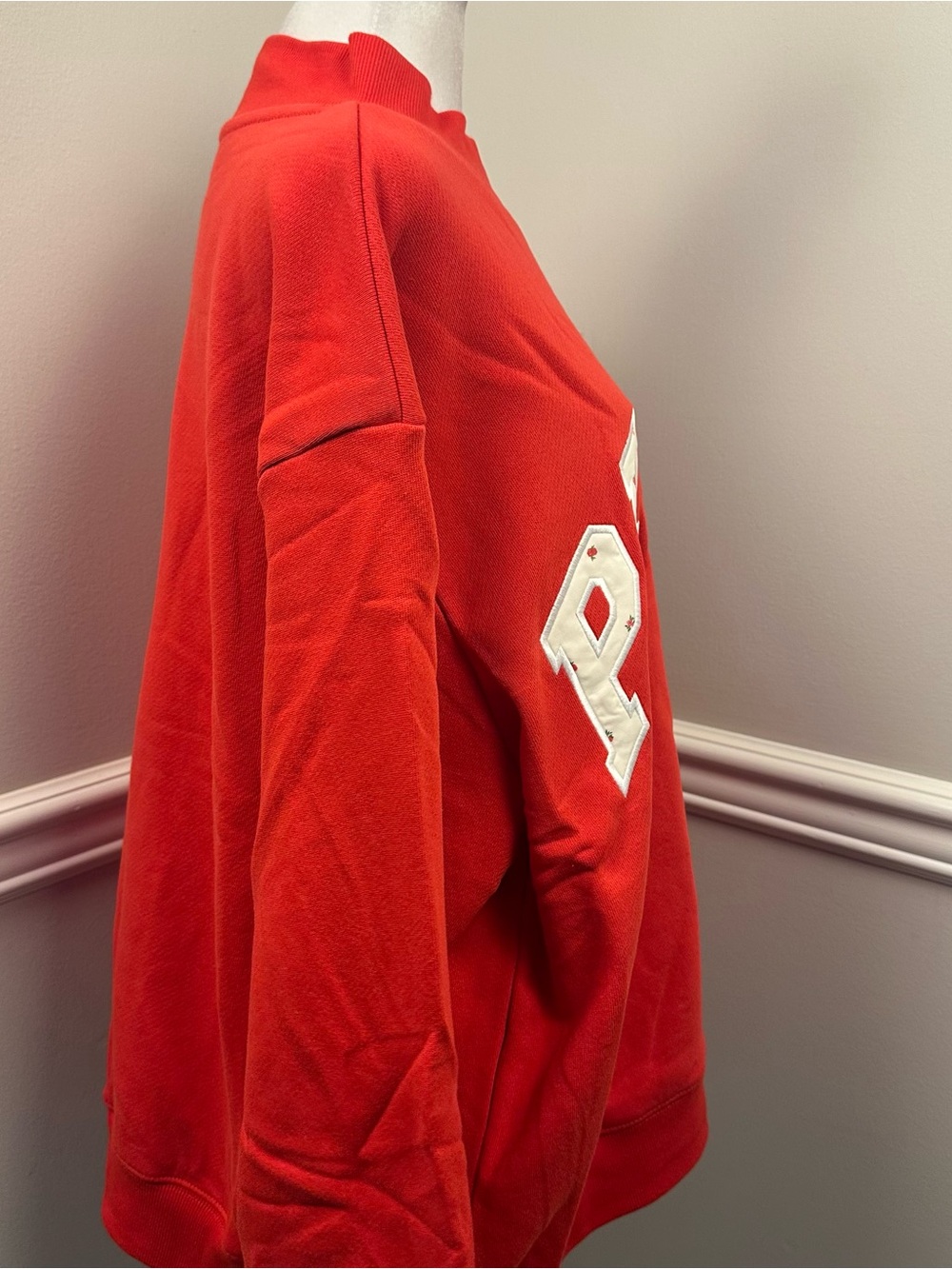 PARKE Ruby Crewneck Pullover Sweatshirt with Logo L/XL NEW - Picture 3 of 4